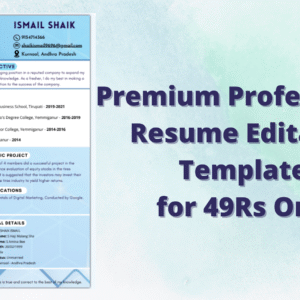 resume template for freshers