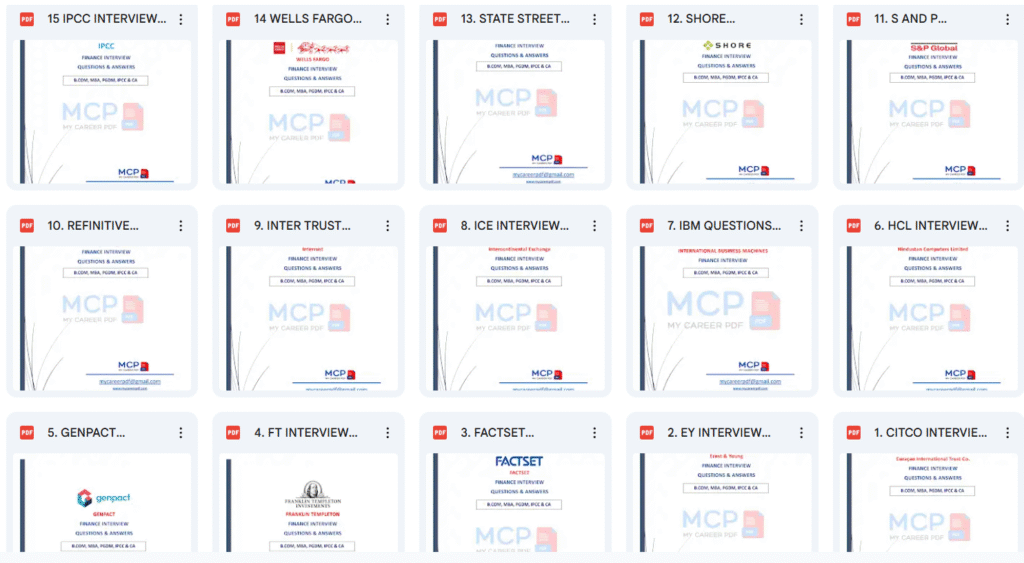 14 MNC investment banking companies interview questions and answers