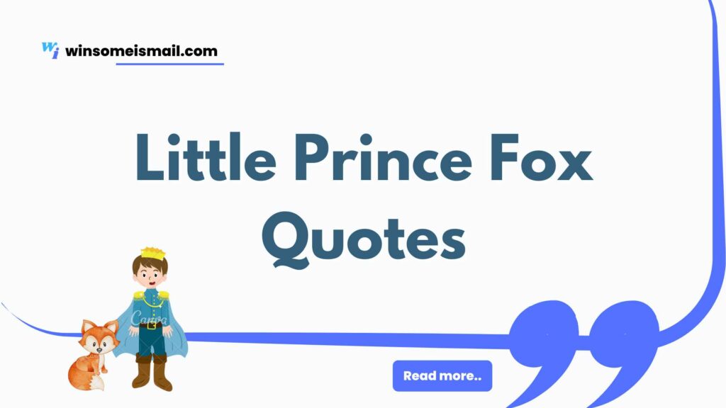 little prince fox quotes