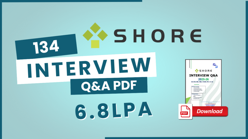 Shore Infotech Interview Questions