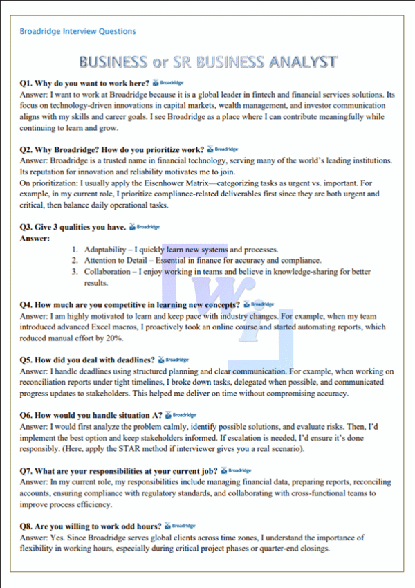 Broadridge Interview Questions and Answers PDF - Image 3