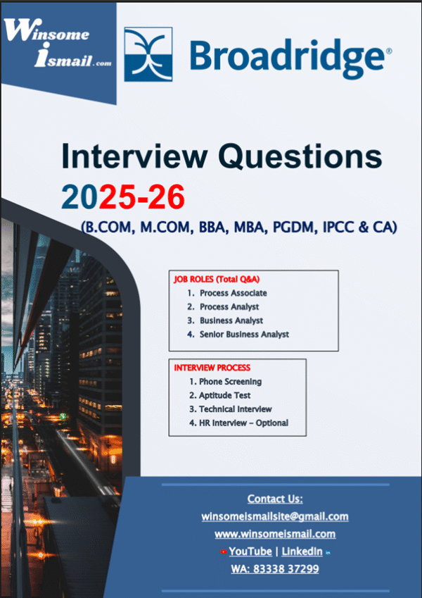 Broadridge Interview Questions and Answers PDF - Image 2