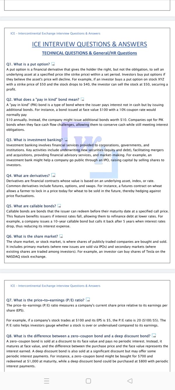 Ice interview questions