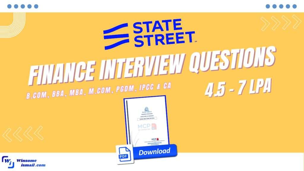 State street interview questions and answers