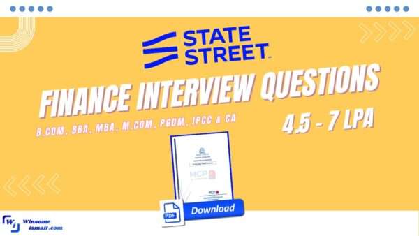 State Street Interview Questions And Answers Finance
