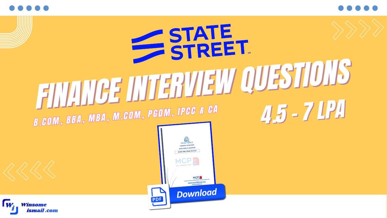 State street interview questions and answers