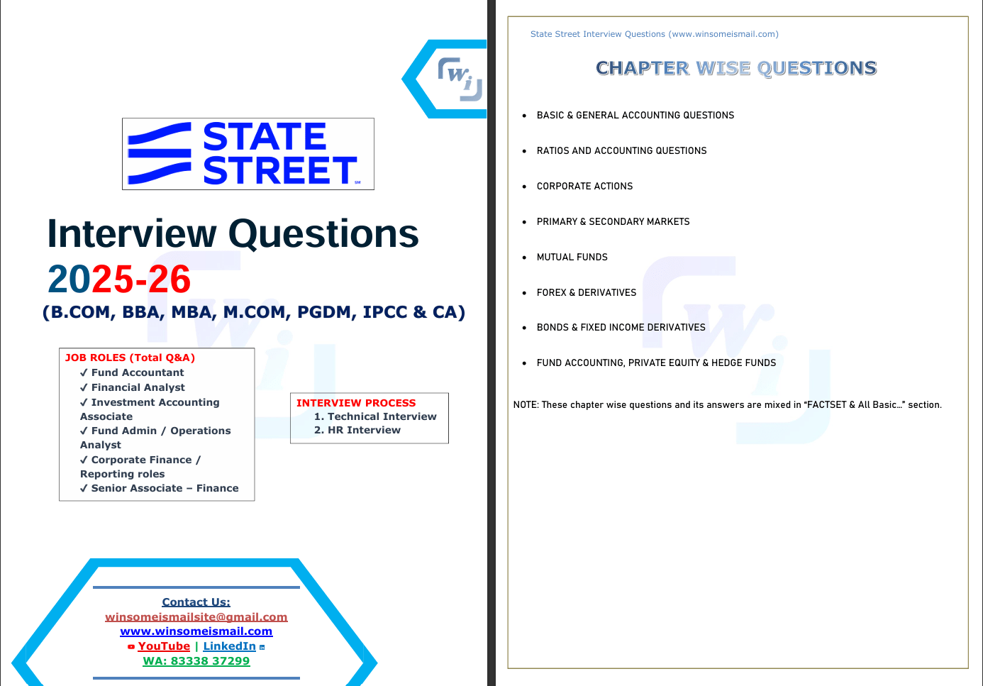 State Street Interview Questions & Answers PDF