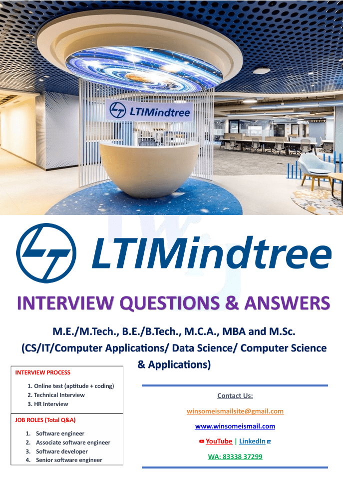 LTI Mindtree interview questions for freshers pdf