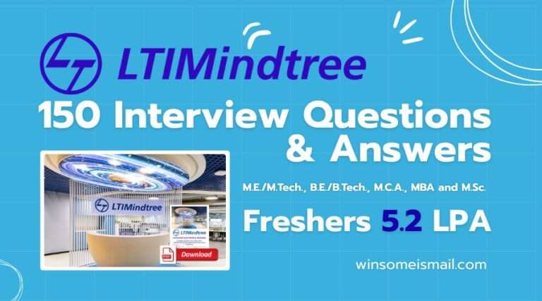 LTI Mindtree Interview Questions & Answers For Freshers (PDF 2025)
