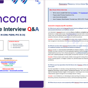 CENCORA interview questions and answers pdf