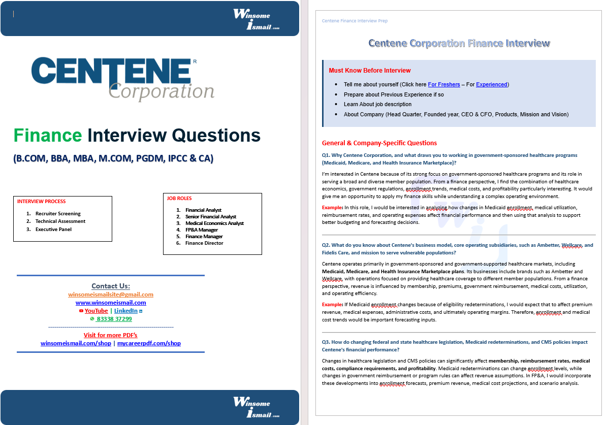 Centence Interview Questions and Answers pdf