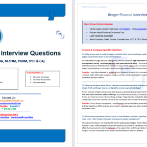 KROGER interview questions and answers