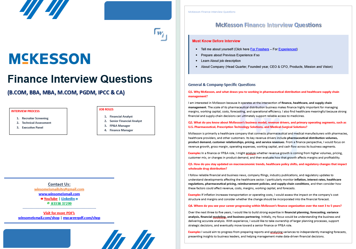 mckesson interview questions and answers pdf